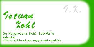 istvan kohl business card